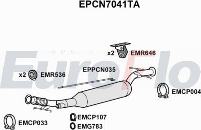 EuroFlo EPCN7041TA - Soot / Particulate Filter, exhaust system car-mod.net