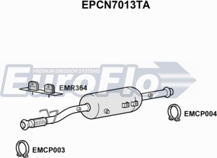EuroFlo EPCN7013TA - Soot / Particulate Filter, exhaust system car-mod.net