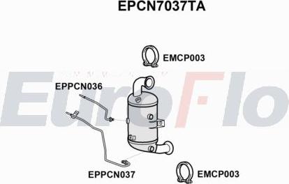 EuroFlo EPCN7037TA - Soot / Particulate Filter, exhaust system car-mod.net
