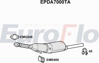 EuroFlo EPDA7000TA - Soot / Particulate Filter, exhaust system car-mod.net