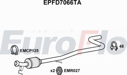 EuroFlo EPFD7066TA - Soot / Particulate Filter, exhaust system car-mod.net