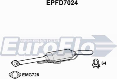 EuroFlo EPFD7024 - Soot / Particulate Filter, exhaust system car-mod.net