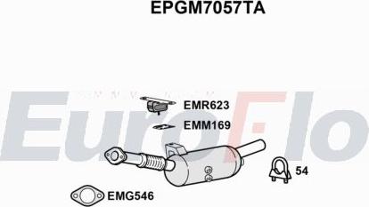 EuroFlo EPGM7057TA - Soot / Particulate Filter, exhaust system car-mod.net