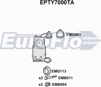 EuroFlo EPTY7000TA - Soot / Particulate Filter, exhaust system car-mod.net