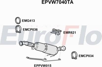 EuroFlo EPVW7040TA - Soot / Particulate Filter, exhaust system car-mod.net