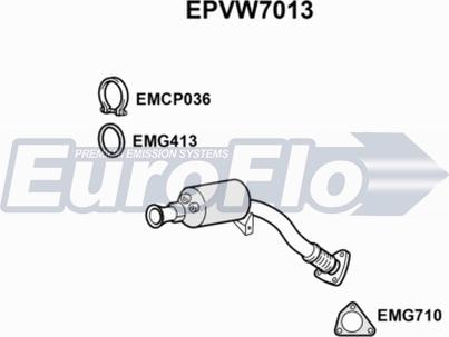 EuroFlo EPVW7013 - Soot / Particulate Filter, exhaust system car-mod.net