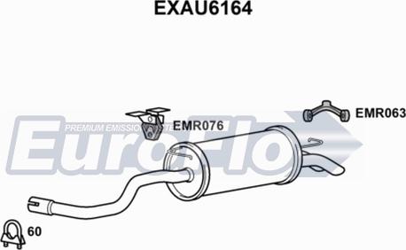 EuroFlo EXAU6164 - End Silencer car-mod.net