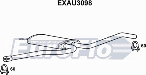 EuroFlo EXAU3098 - Middle Silencer car-mod.net
