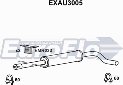 EuroFlo EXAU3005 - Middle Silencer car-mod.net