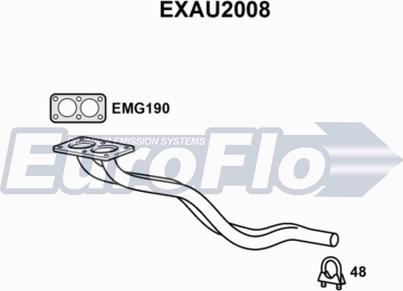 EuroFlo EXAU2008 - Exhaust Pipe car-mod.net