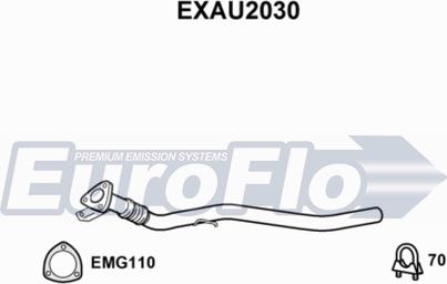 EuroFlo EXAU2030 - Exhaust Pipe car-mod.net