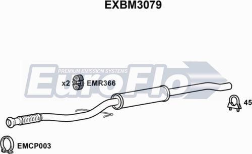 EuroFlo EXBM3079 - Middle Silencer car-mod.net