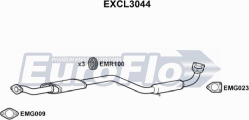 EuroFlo EXCL3044 - Middle Silencer car-mod.net