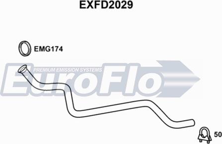 EuroFlo EXFD2029 - Exhaust Pipe car-mod.net