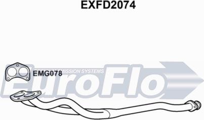 EuroFlo EXFD2074 - Exhaust Pipe car-mod.net