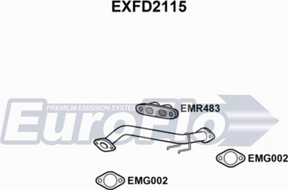 EuroFlo EXFD2115 - Exhaust Pipe car-mod.net