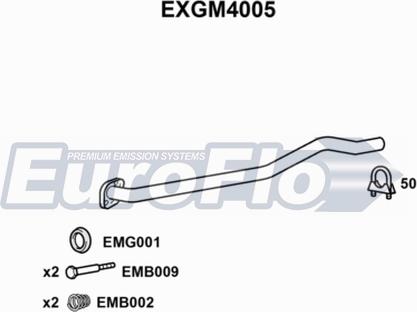 EuroFlo EXGM4005 - Exhaust Pipe car-mod.net