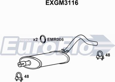 EuroFlo EXGM3116 - Middle Silencer car-mod.net