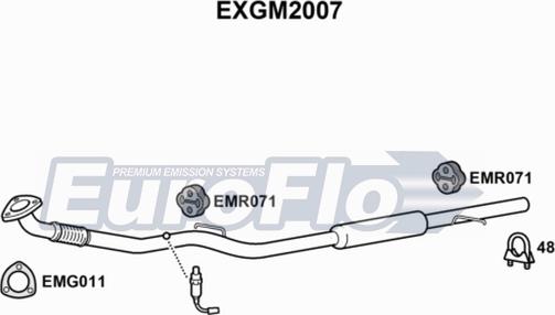 EuroFlo EXGM2007 - Exhaust Pipe car-mod.net