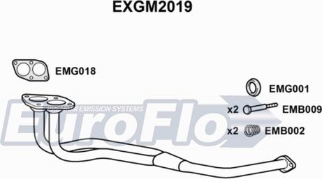 EuroFlo EXGM2019 - Exhaust Pipe car-mod.net