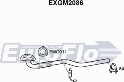 EuroFlo EXGM2086 - Exhaust Pipe car-mod.net