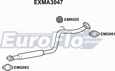 EuroFlo EXMA3047 - Middle Silencer car-mod.net