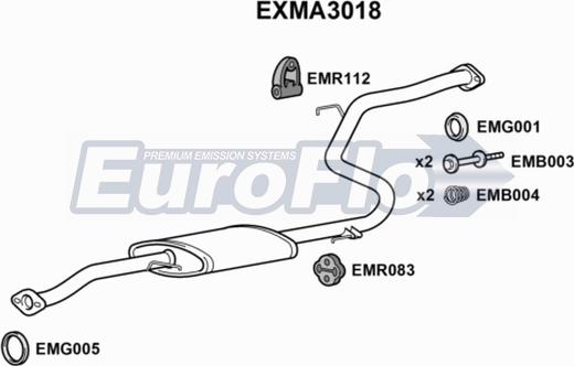 EuroFlo EXMA3018 - Middle Silencer car-mod.net