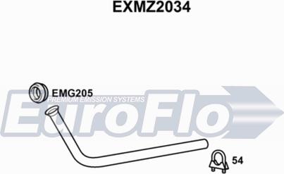 EuroFlo EXMZ2034 - Exhaust Pipe car-mod.net