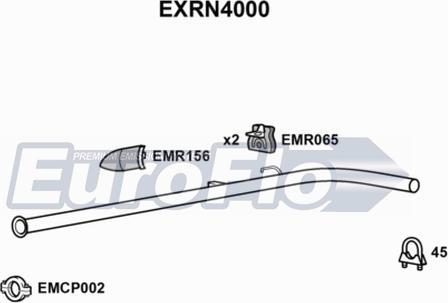 EuroFlo EXRN4000 - Exhaust Pipe car-mod.net