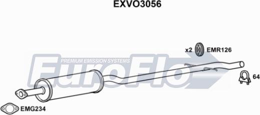 EuroFlo EXVO3056 - Middle Silencer car-mod.net