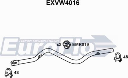 EuroFlo EXVW4016 - Exhaust Pipe car-mod.net