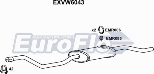 EuroFlo EXVW6043 - End Silencer car-mod.net