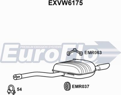 EuroFlo EXVW6175 - End Silencer car-mod.net