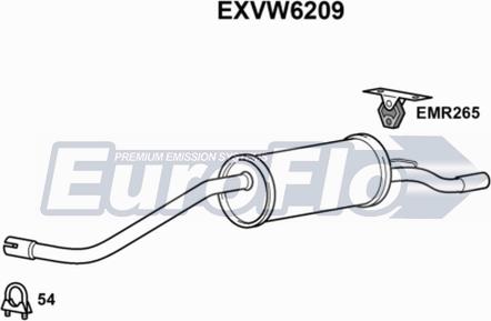 EuroFlo EXVW6209 - End Silencer car-mod.net