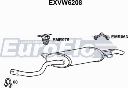 EuroFlo EXVW6208 - End Silencer car-mod.net