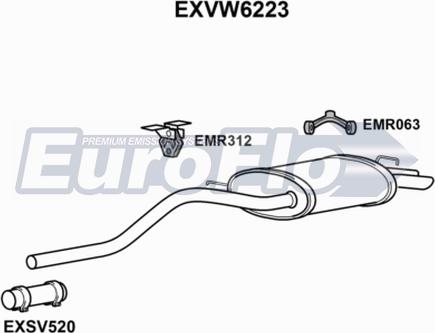 EuroFlo EXVW6223 - End Silencer car-mod.net
