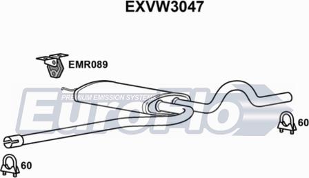 EuroFlo EXVW3047 - Middle Silencer car-mod.net