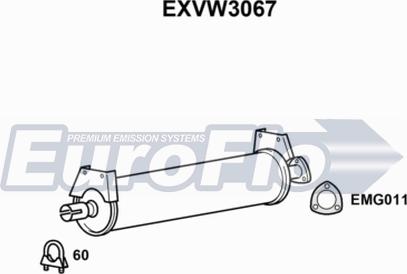 EuroFlo EXVW3067 - Middle Silencer car-mod.net