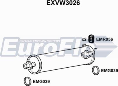 EuroFlo EXVW3026 - Middle Silencer car-mod.net