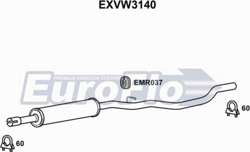 EuroFlo EXVW3140 - Middle Silencer car-mod.net