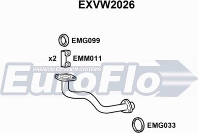 EuroFlo EXVW2026 - Exhaust Pipe car-mod.net