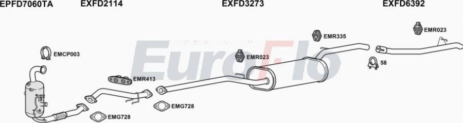 EuroFlo FDCMA16D 6008A00 - Exhaust System car-mod.net