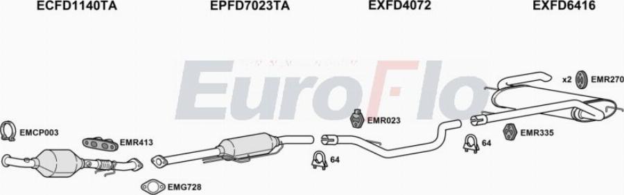 EuroFlo FDCMA20D 6011 - Exhaust System car-mod.net