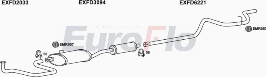 EuroFlo FDTRA25D 7004A00 - Exhaust System car-mod.net