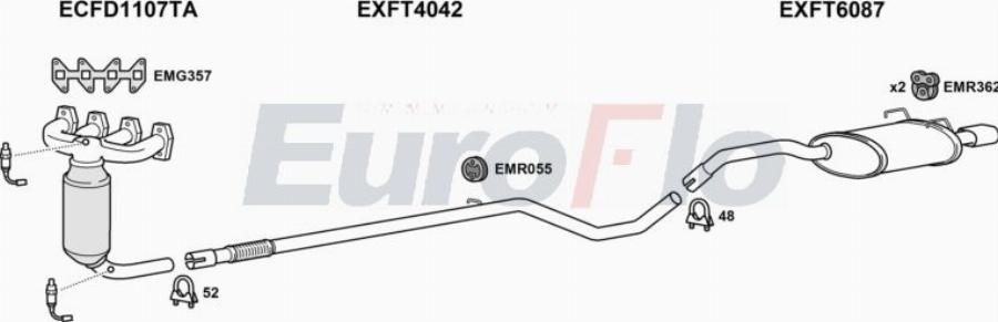 EuroFlo FT50012 5001A00 - Exhaust System car-mod.net