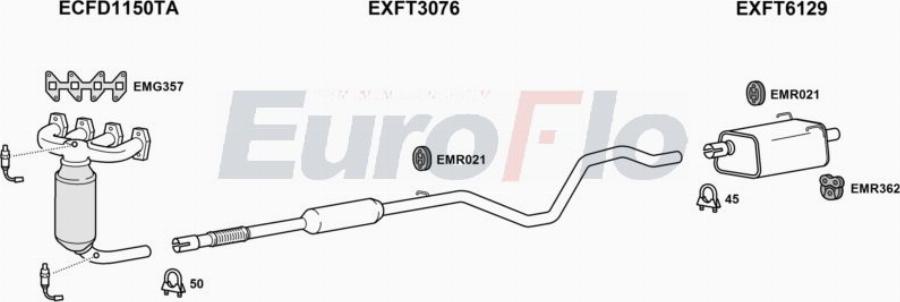 EuroFlo FT50012 5001D - Exhaust System car-mod.net