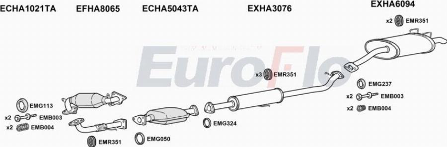 EuroFlo HACRV22D 3001A00 - Exhaust System car-mod.net