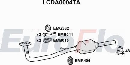 EuroFlo LCDA0004TA - Catalytic Converter car-mod.net