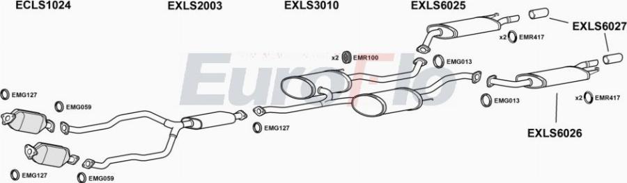 EuroFlo LSLS440 2001 - Exhaust System car-mod.net