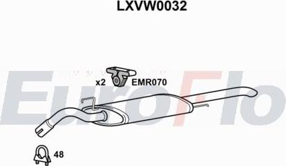 EuroFlo LXVW0032 - End Silencer car-mod.net